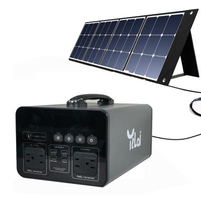 China Type C 300W/500W/1000W Portable Mini Renewable Portable Solar Generator Silent Solar Generator With Light 220 Output for sale