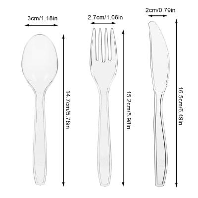 China OEM pp/ps/pla disposable flatware disposable cutlery sets spoon plastic fork and knife kit disposable plastic cutlery packs for sale