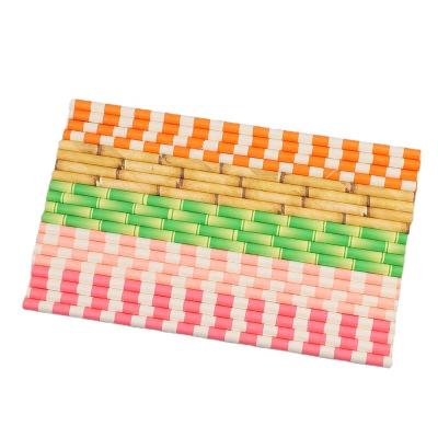 China China Manufacturer Largest Diagonal Cut Disposable Pointed End Biodegradable Bubble Tea Paper Straws for sale