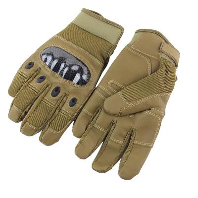 China Men's Army Military Tactical Gloves Comfortable Knuckle Hard Full Finger Gloves for sale