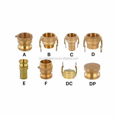 China REFULGENCE BRASS Brass Camlock Quick Coupling / Brass Camlock Coupling Type A Since C D DC DP E-F / Hose Quick Coupling for sale