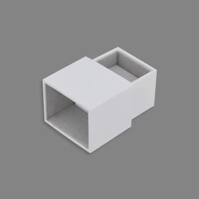 China Ring Packaging White Jewelry Box With Drawers Grey / Black Velvet Lining for sale