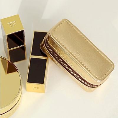 China 10*4*3.5cm Zippered Lipstick Organizer Box Mini Size For Makeup for sale