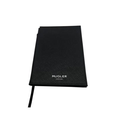 China Vegan Leather 80 sheets Hardcover Notebook Black Office Use for sale