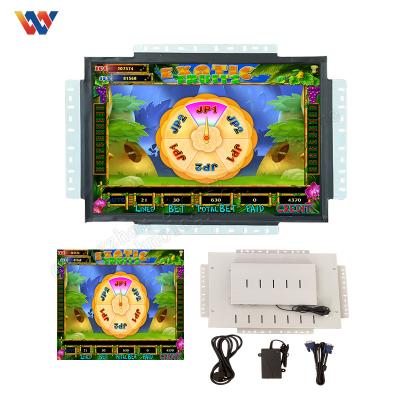 China 19 inch indoor with 3M protocol touch screen open frame monitor for exotic fruit game for sale