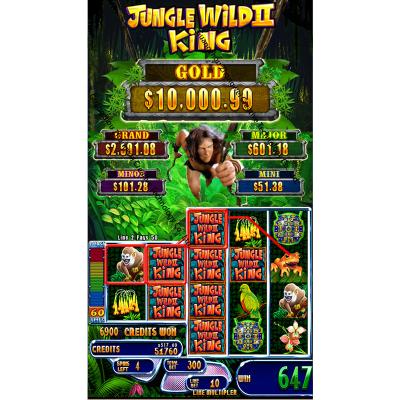 China High Profit Metal+acrylic+plastic Casino Jungle Game Wild King Slot Game Machine for sale