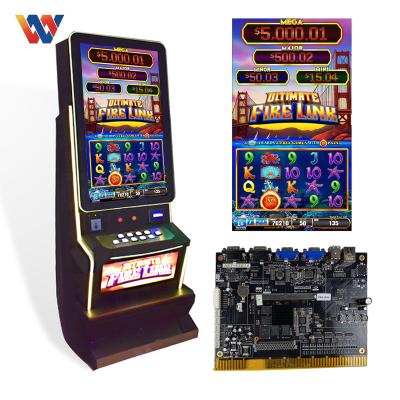 China High Yields 43 / Inch 8 in 1 Fire Link Curved Touch Screen Vertical Ultimate Fire Link Gaming Panel Video Slot Gambling Games Machines for sale