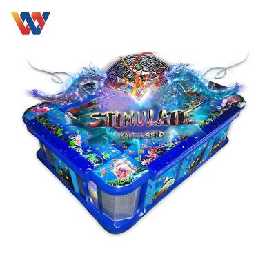 China Metal+acrylic+wood fish machine tabletop fishing arcade skill game 8 player control board fish game board for sale