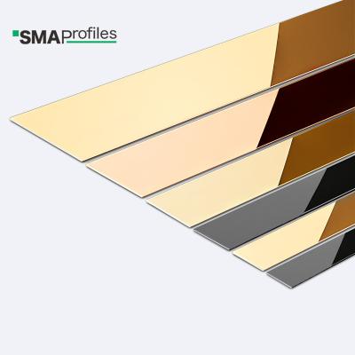 China SMAPROFILES modern hot selling flat metal stainless steel flat junction panel for wall and ceiling decoration for sale