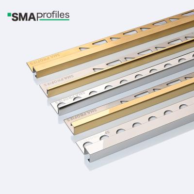 China Modern SMA hot sale in stock stainless steel decorative tile trim corners metal strip for wall, furniture, floor. for sale