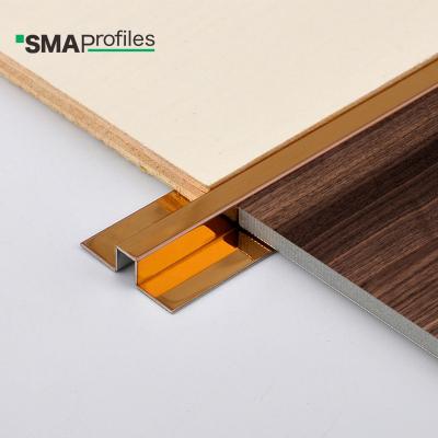 China SMA Factory Modern Free Sample T U Shape Tile Profile Stainless Steel Titanium Gold Trim for sale