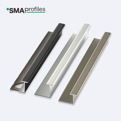 China Modern Metal Inlay Strips Advanced And Durable Silver Decorative Trim Tile T Shape SMA Profile For Wood Board Aluminum Customized for sale