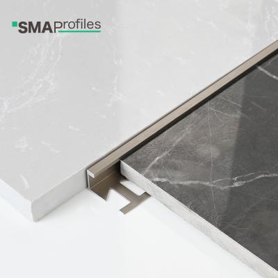 China SMA Modern Decorative Aluminum Metal Junction Panel Tile Trim Profiles Metal Inlay Strips for sale