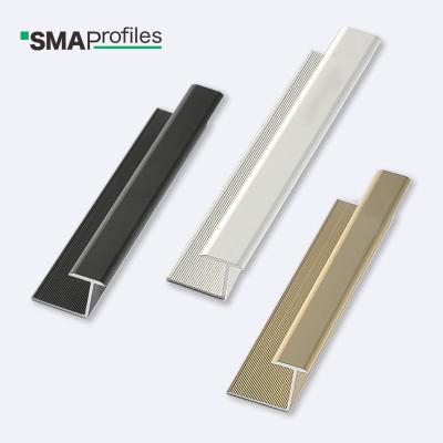 China Factory free sample t shape modern mdf edge profile decorative metal wall tile aluminum trim for sale