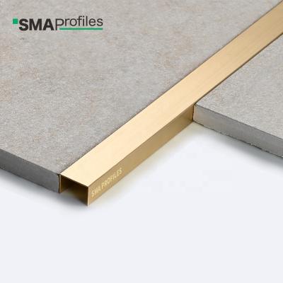 China Modern Antique Bronze Brass Edge Trim Brass Aluminum Tile Trim Price Factor Floor Trim SMA Tile Trim for sale