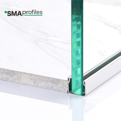 China New Modern Design SMA 304/316 Stainless Steel Glass U Channel For Bathroom Shower for sale