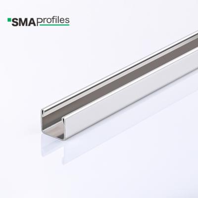 China Modern SMA Stainless Steel Glass Rack For Bathroom 304 / 316 U Shape Profile for sale