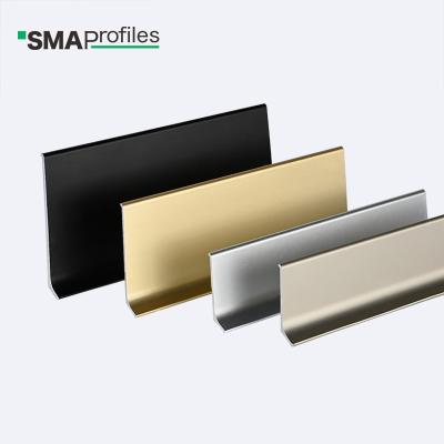 China SMA Modern Corner Connector Aluminum Skirting Board Trim Floor Skirting Profile for sale