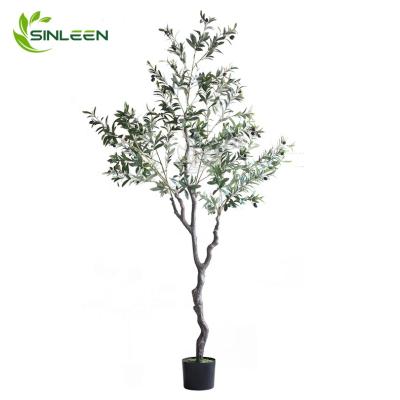 China Art Decor High Quality Indoor Wedding Decor Large Artificial Olive Tree Plastic Plant for sale