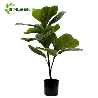 China 2021 Artificial Plant Potted Banyan Tree Lyrata Fiddle Leaf Fig Tree Art Decor Ficus Plant for sale