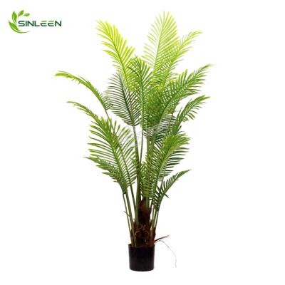 China Art Decor Ornamental Plastic Wedding Indoor Potted Artificial Palm Tree for sale