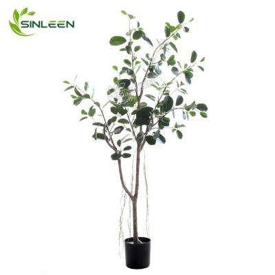 China Wholesale Silk Plant Panda Evergreen Artificial Banyan Tree Art Decor Bonsai Ficus Trees for sale