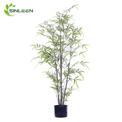 China Indoor Decoration Artificial Tree With Plastic Sheet Pole Wholesale Real Bamboo Plant For Outdoor for sale