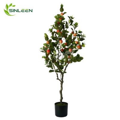 China Indoor Decoration Artificial Green Leaf Colorful Fruit Apple Tree For Home Indoor Decoration for sale