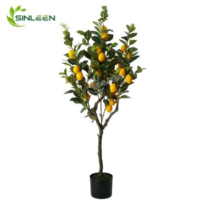 China 2020 Home Decor Made in China Customized Artificial Plastic Fruit Plant Lemon Tree for sale