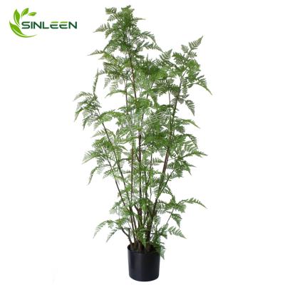 China Plastic Artificial Fake Fern Tree Plant Decorative Art Decor New Design Indoor for sale