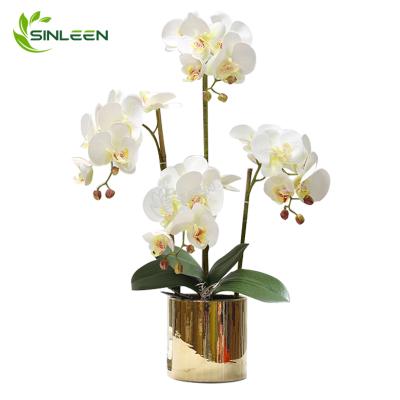 China Indoor Wholesale Phalaenopsi Butterfly Plant Cymbidium Flower Decoration Artificial Orchid for sale