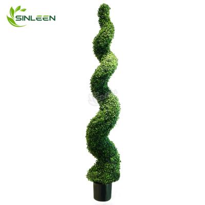 China Best Seller Garden Art Decor Topiary Boxwood Artificial Spiral Tree for sale