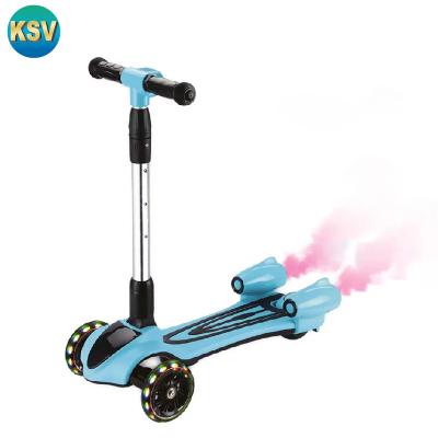 China With Music Quality Kids 3 Wheel Jet Spray Hot Selling Scooter With Flashing Water Lights for sale