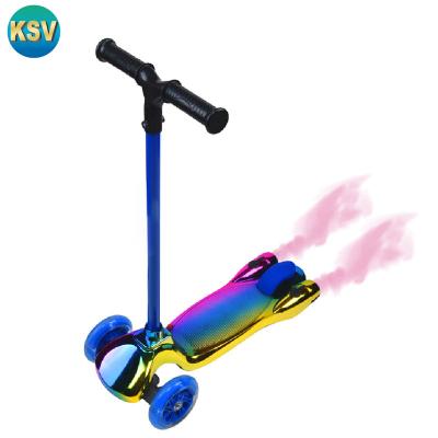 China With Music / With Function (By Water) Smoking Scooters For Kids 3 Wheels Kick Scooter Jet Scooters With Flashing Water Lights for sale