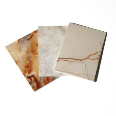 China Recyclable Plastic Board Wall Coating UV PVC Marble Sheet for sale