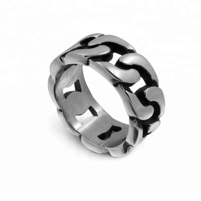 China Original Vintage Men's Chain Ring In Stainless Steel For Gift for sale