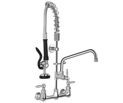 China Thermostatic Faucets 25 Inch Sleek Flexible Hose Pre-Rinse Heavy Duty Faucet Commercial Kitchen Faucet With Water Saving Sprayer Valve for sale