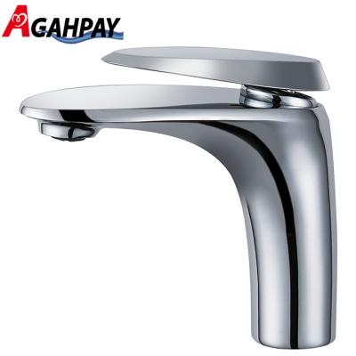 China Thermostatic Faucets Single Lever Handle In Hot Cold Water Mixer Tap Bathroom Basin Mixer Tap Chrome Solid Brass Faucets for sale