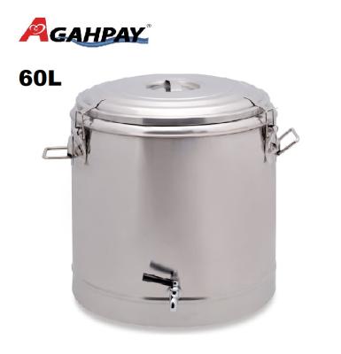 China 60L Heat Preservation Barrel Wine Barrel Heavy Duty Polished Stainless Steel Interior And Exterior With Faucet And Handle for sale