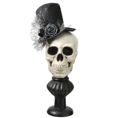 China Europe Halloween wearing a decorated bowler hat statue resin crafts ornaments desktop sculpture for sale