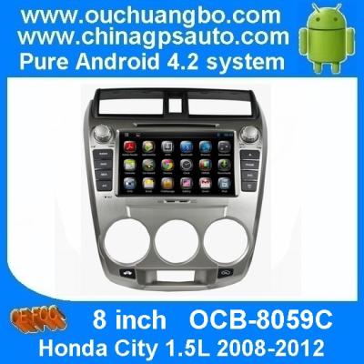 China Ouchuangbo Android 4.2 DVD Player for Honda City 1.5L 2008-2012 GPS System iPod RDS Stereo Radio OCB-8059C for sale