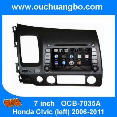 China Ouchuangbo Car Stereo Radio GPS Navigation for Honda Civic (left) 2006-2011 DVD Player USB iPod UI interface OCB-7035A for sale