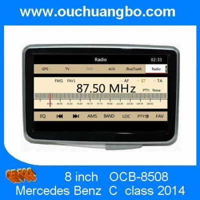 China Ouchuangbo autoradio GPS sat navi DVD Mercedes Benz C180 2014 support canbus BT SWC SD for sale