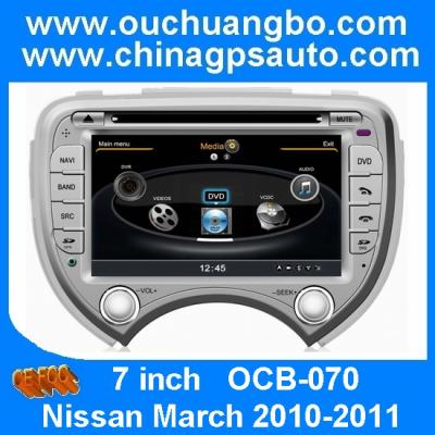 China Ouchuangbo A8 Chipset 3G WiFi S100 For Nissan March 2010-2011 Car GPS Navi DVD Auto Radio Player for sale