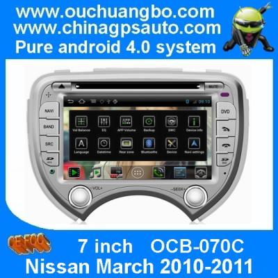 China Ouchuangbo Car DVD S150 System Android 4.0 for Nissan March 2010-2011 Auto Multimedia 3G Wifi BT GPS SWC OCB-070C for sale