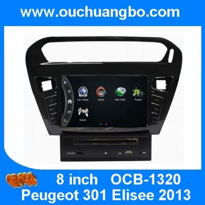 China Ouchuangbo autoradio gps sat navi Peugeot 301 Elisee 2013 support french BT factory price for sale