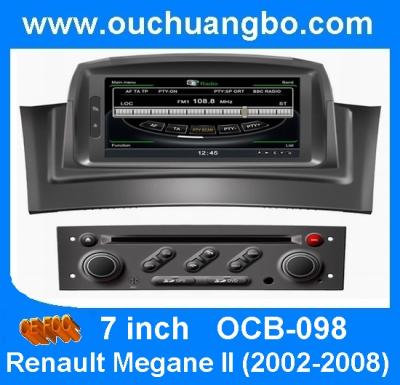 China Ouchuangbo S100 platform media radio dvd SD gps Renault Megane II 2002-2008 free Peru map for sale