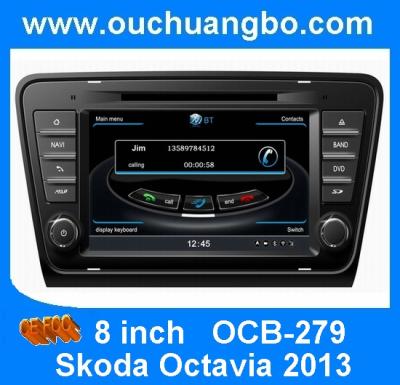 China Ouchuangbo stereo satnavi car kit S100 Skoda Octavia 2013-2015 with USB 1080P Czech map for sale