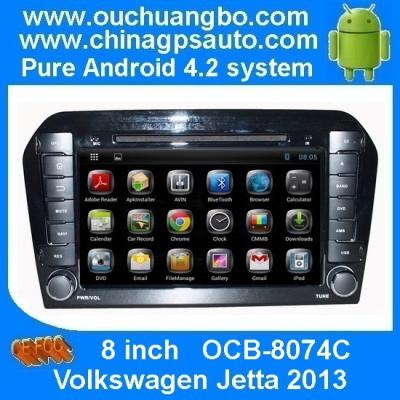 China Ouchuangbo Car PC Head Unit Audio Stereo Dual CPU Android 4.2 Volkswagen Jetta 2013 DVD iPod OCB-8074C for sale