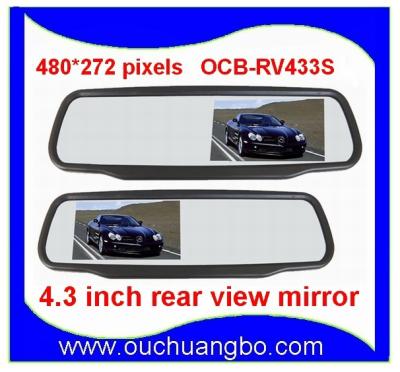 China Ouchuangbo 4.3" Digital TFT LCD Screen 16:9 Car Monitor Rearview Mirror Security Monitor Auto for sale